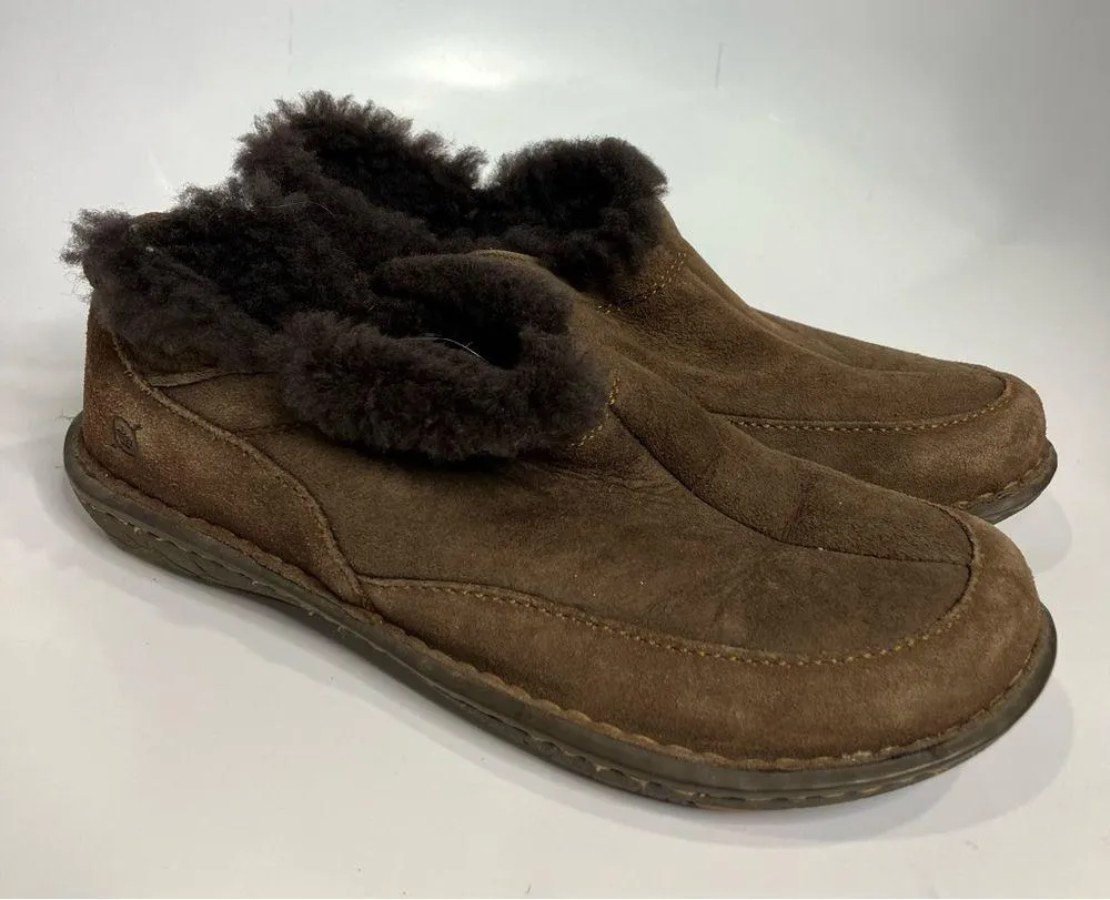 Born fur lined leather slip on shoes brown women’s size 9 casual cozy loungewear - Image 3