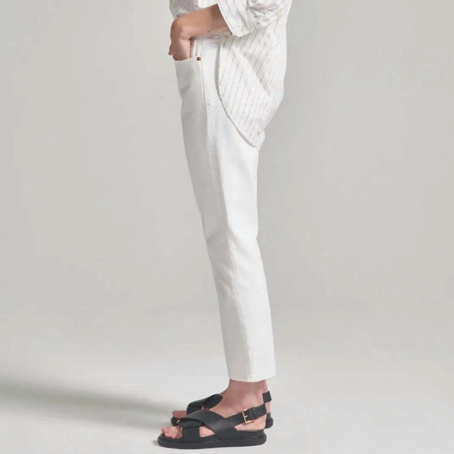 NWT Citizens of Humanity Charlotte‎ High Rise Straight Leg Denim Jeans 24 School - Image 3