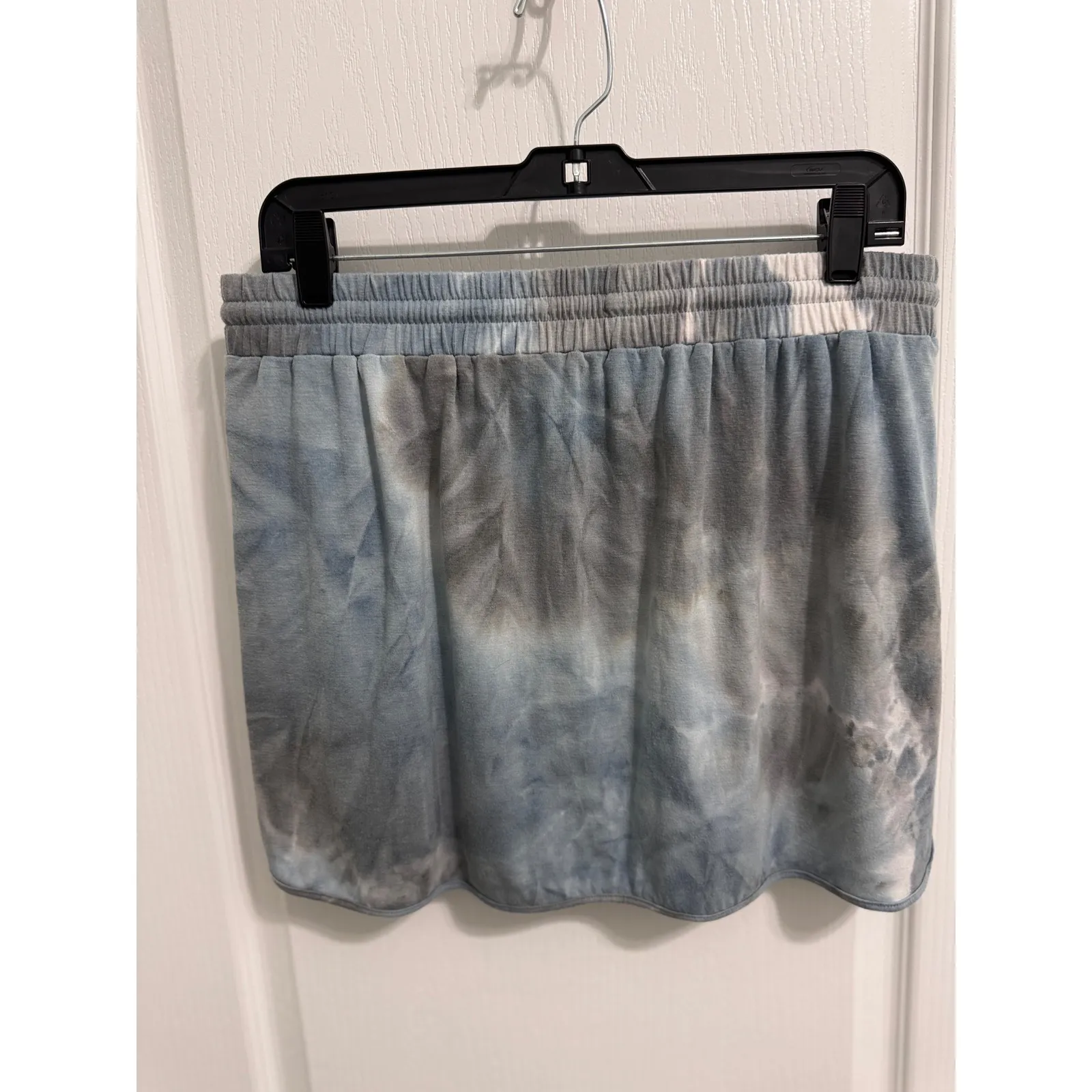 Calme Tie Dye Lounge Skirt Womens Large Blue Gray Drawstring Pockets - Image 3