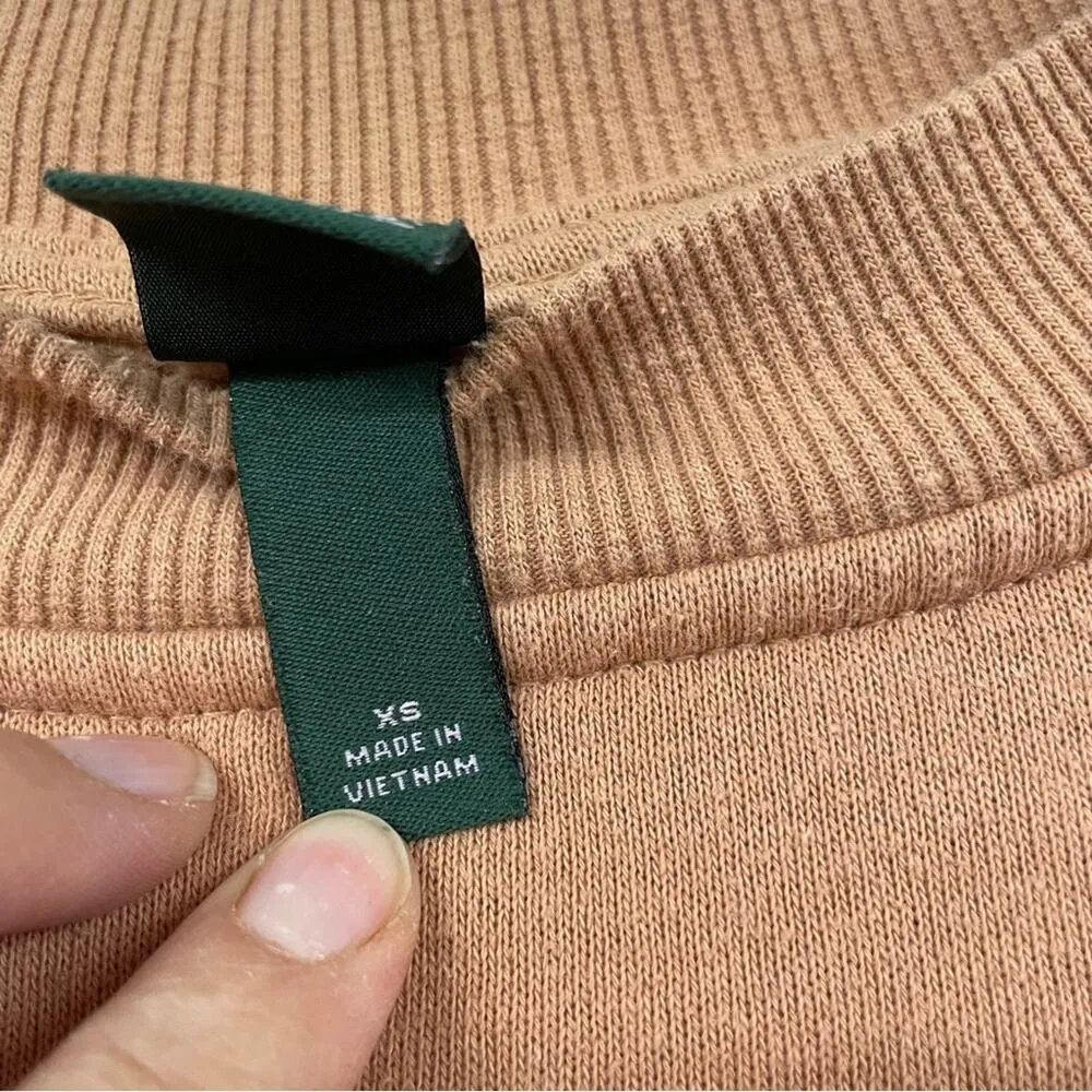 Wild Fable Orange Los Angeles Cropped Womens Sweatshirt XS LA Boxy Fit Casual - Image 3