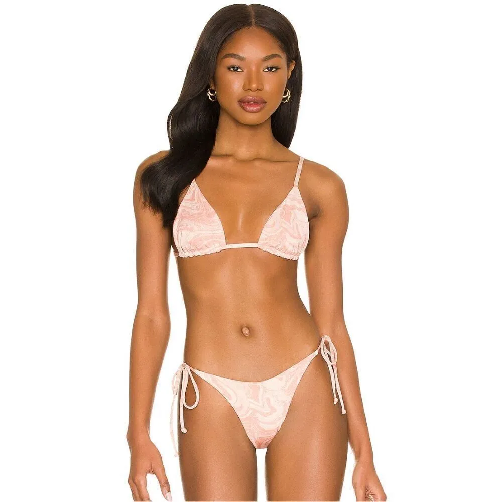 New. L*SPACE metallic swirl bikini set. Retails $198 small - Image 8