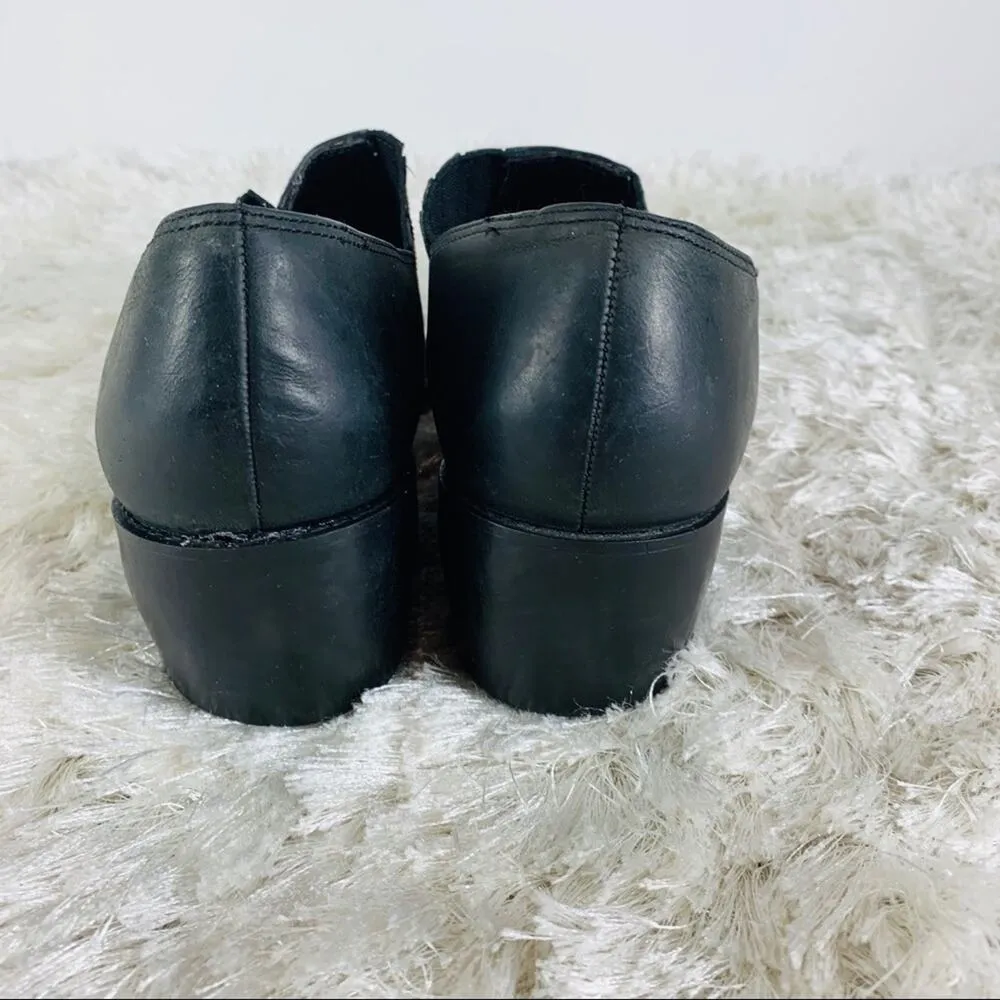 Vintage Black Western Booties Leather Sz 8 M - Image 6