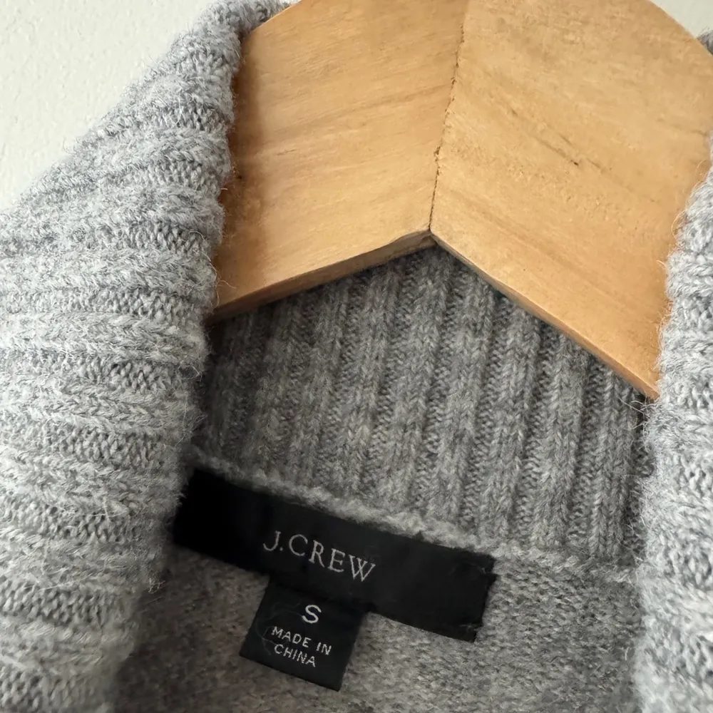 J. Crew Gray Merino Wool Alpaca Blend Knit Turtleneck Sweater - Image 3