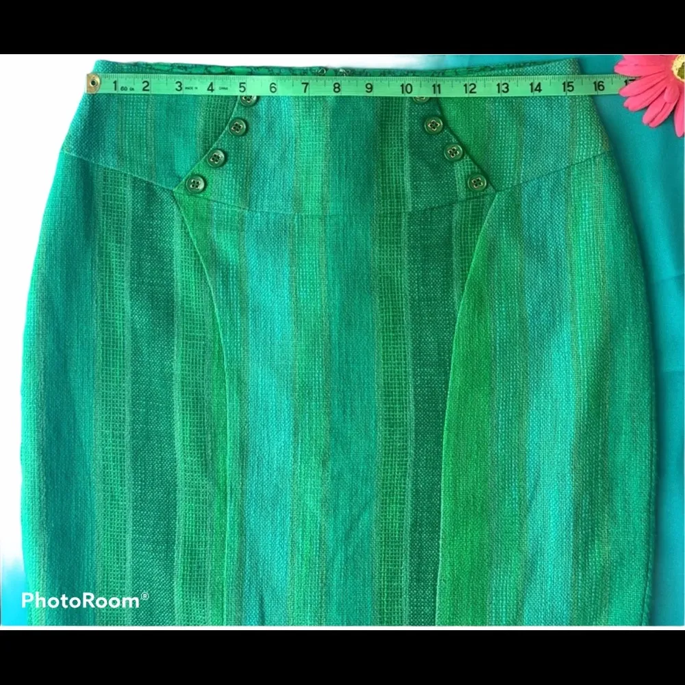 Anthro, Eva Franco Dreaming in Green Woven Skirt - Image 11