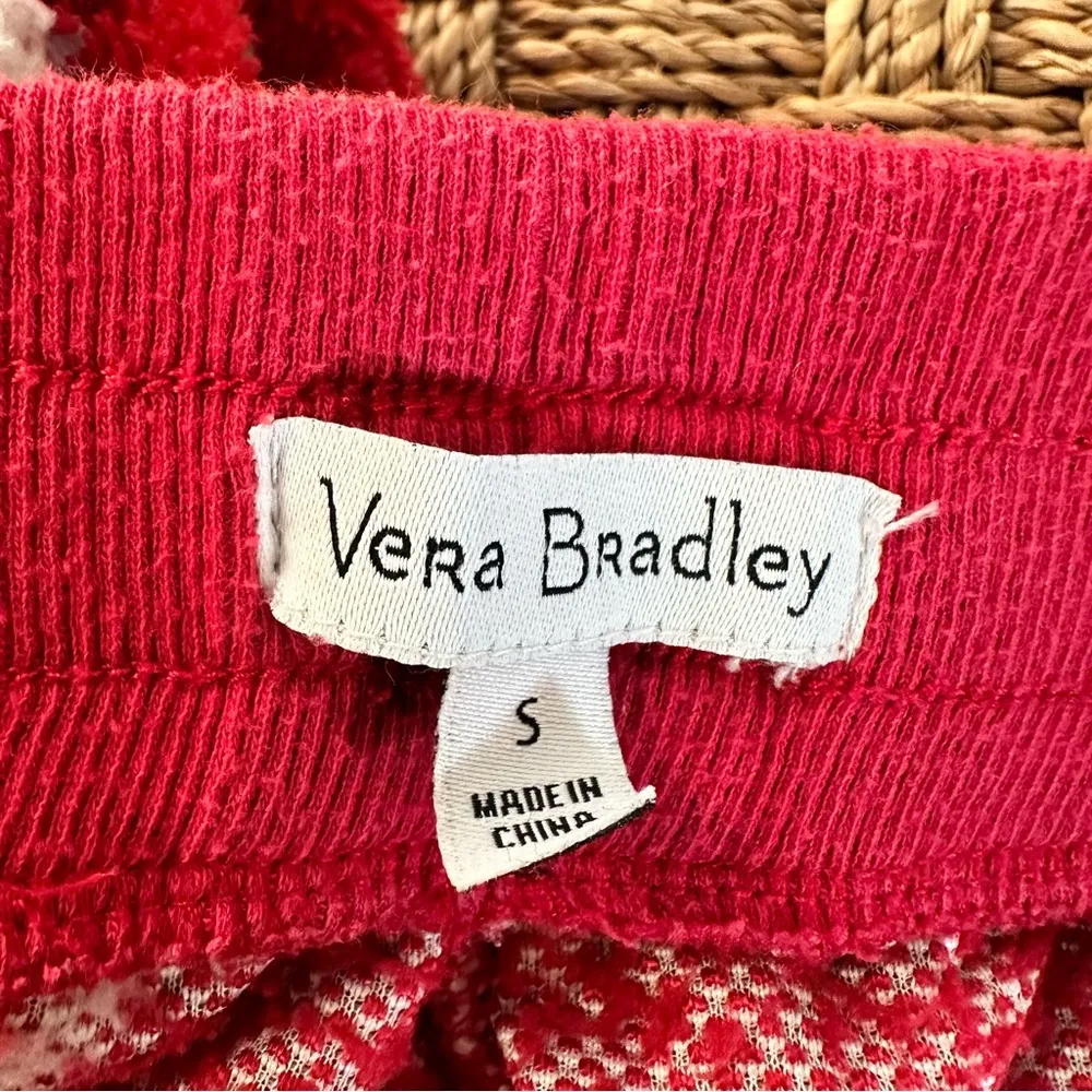 Vera Bradley Jacquard Fleece Pajama Pants in Reindeer Intarsia Red small - Image 4