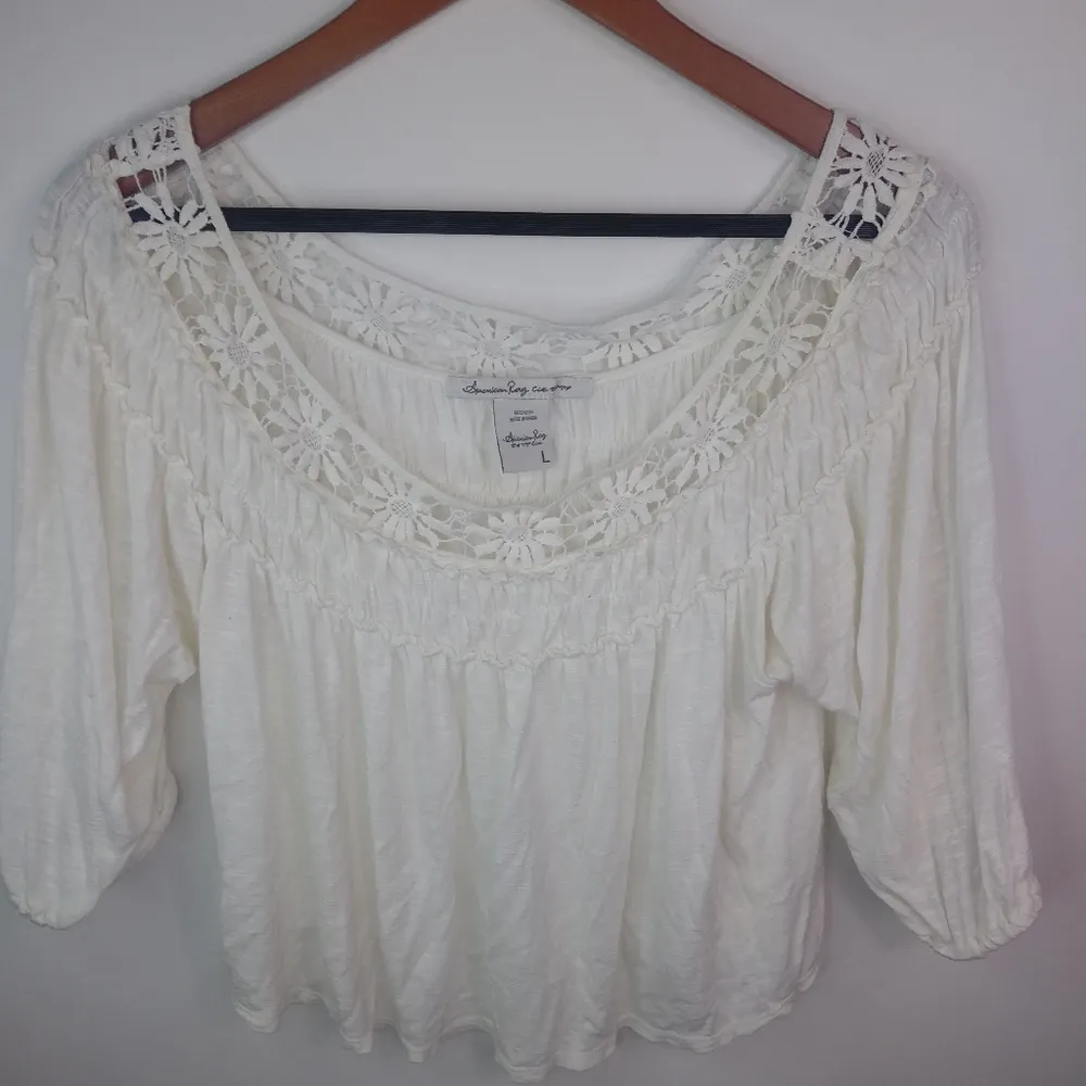 American Rag L White Boho Crop Top - Image 7