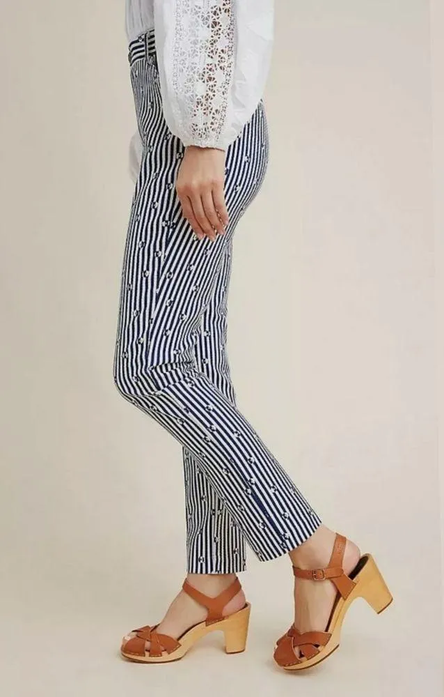 Anthropologie ESSENTIAL SLIM Stripe Blue 👖 - Image 6