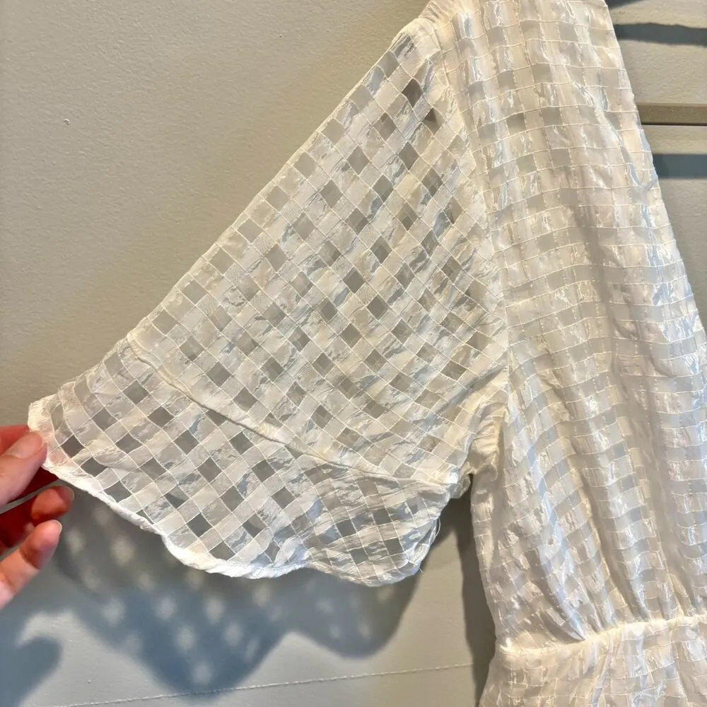 Show Me Your Mumu NWT Dulce Dress in White Windowpane - size Small - Image 4