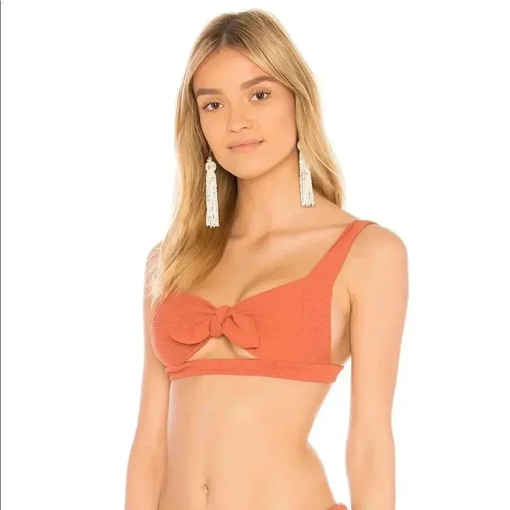 Kopper & Zink Revolve Molly Bikini Top NWT Orange Size L - Image 2