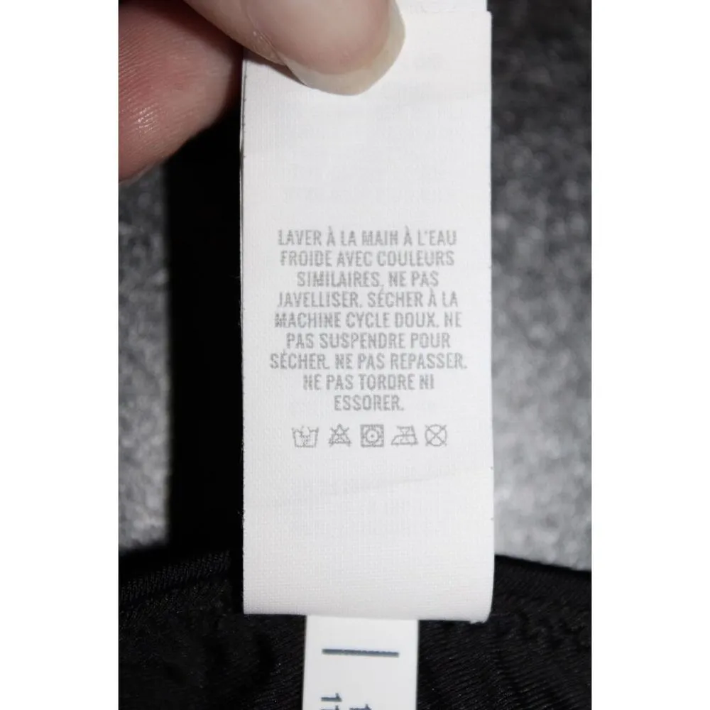 Womens Aerie Longline Triangle Bikini Top Black Nylon Bikini Swimwear Size M NWT - Image 6