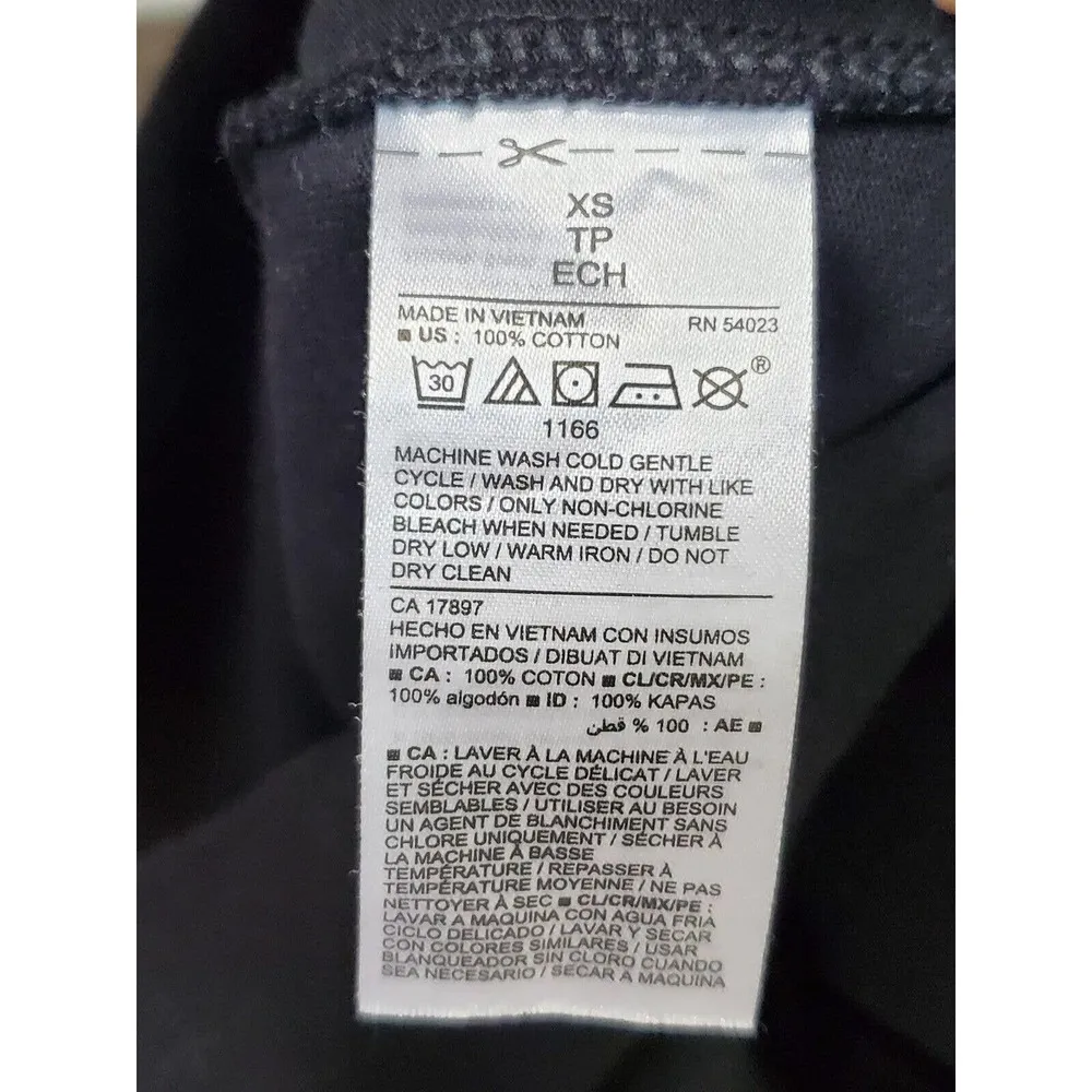 Old Navy Women's Black Solid Cotton Round Neck Short Sleeve Long Maxi Dress XS - Image 13