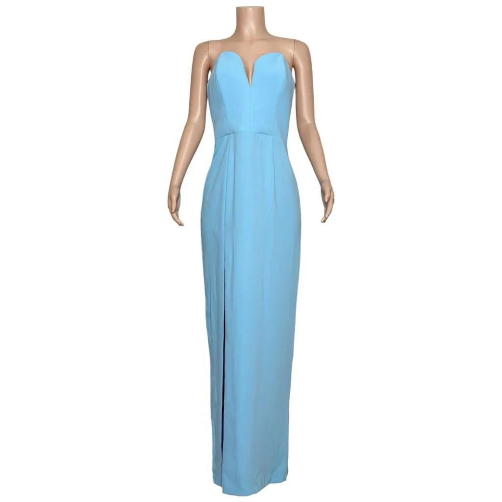 AMANDA UPRICHARD Cherri Strapless Gown, Pacific, Large - Image 7