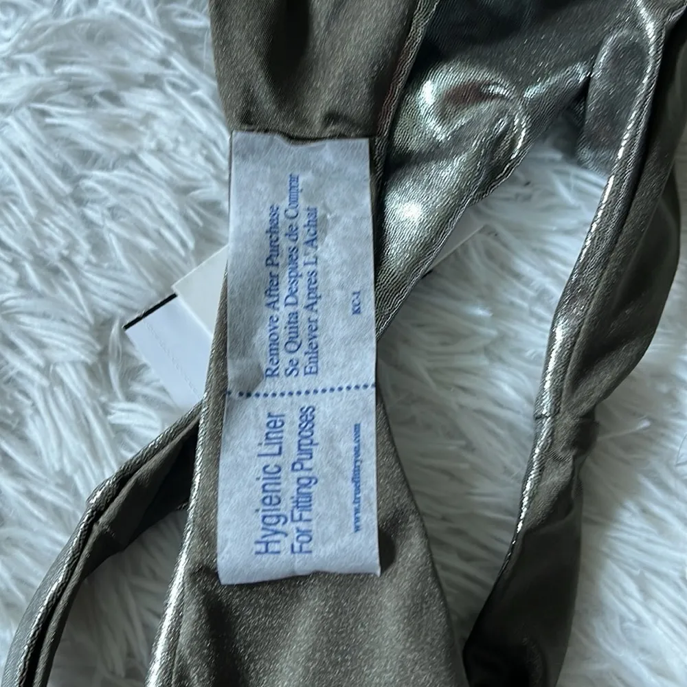 New Good American Foil better reversible bikini bottom in stormy foil size Small - Image 12