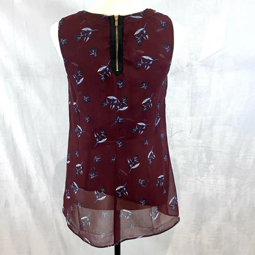 Cabi burgundy bouquet blouse size XS - Image 8