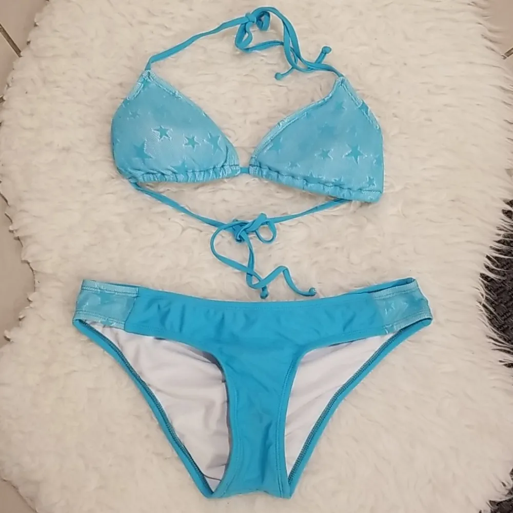 💕FOREVER 21 Star Print Triangle Top String Bikini - Image 2