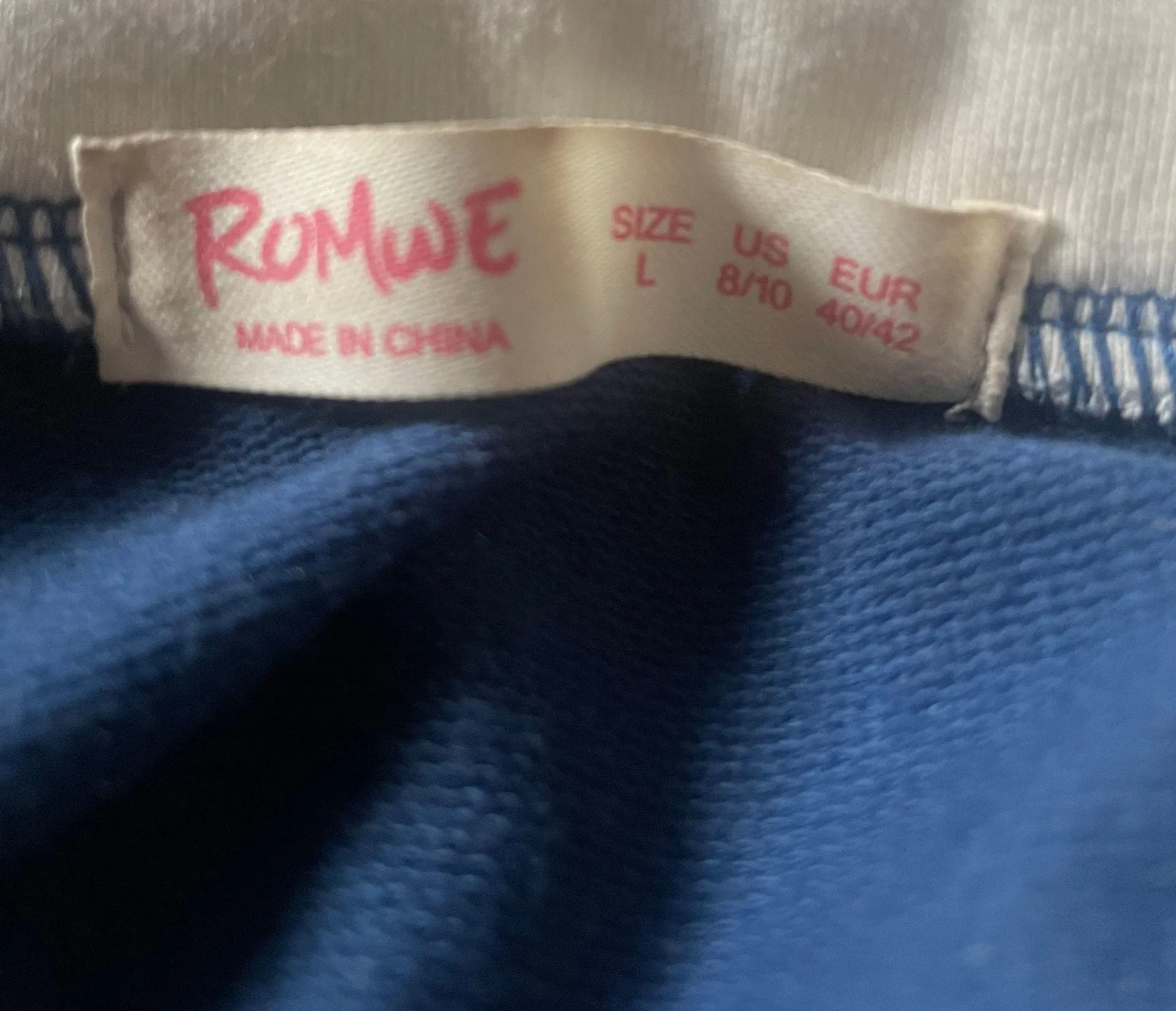 Romwe Blue Collared Sweatshirt  - Image 2