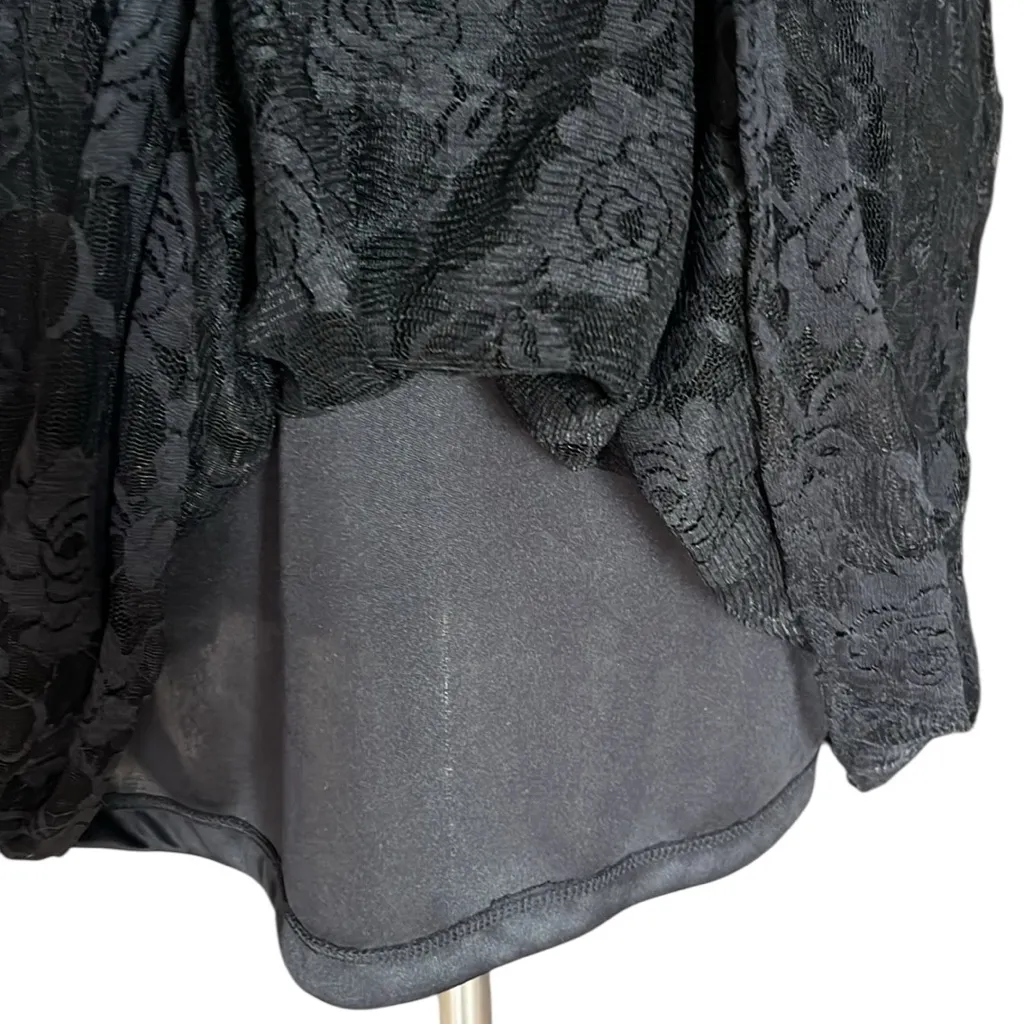 Spy Zone Exchange Lace Up Lace Mini Dress Black - Image 10