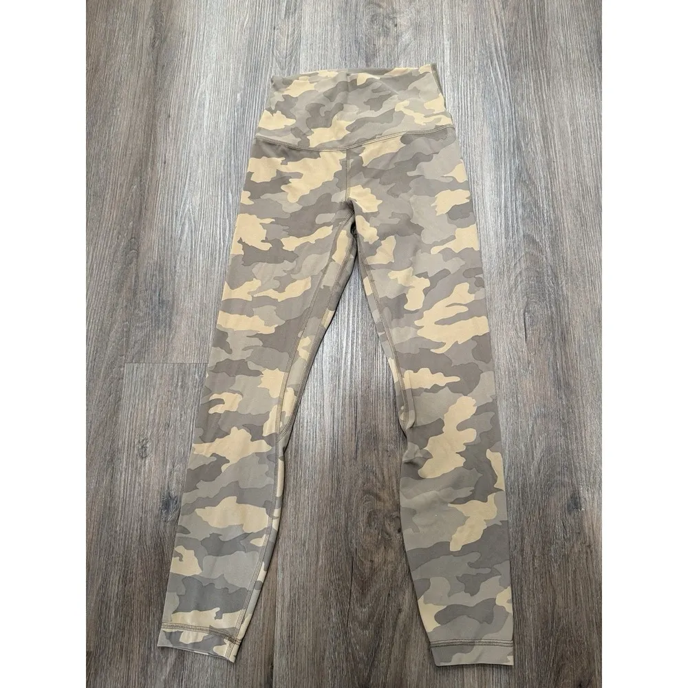 Lululemon Align High-Rise Pants 24" Heritage 365 Camo Beige Sz 4 Leggings - Image 3