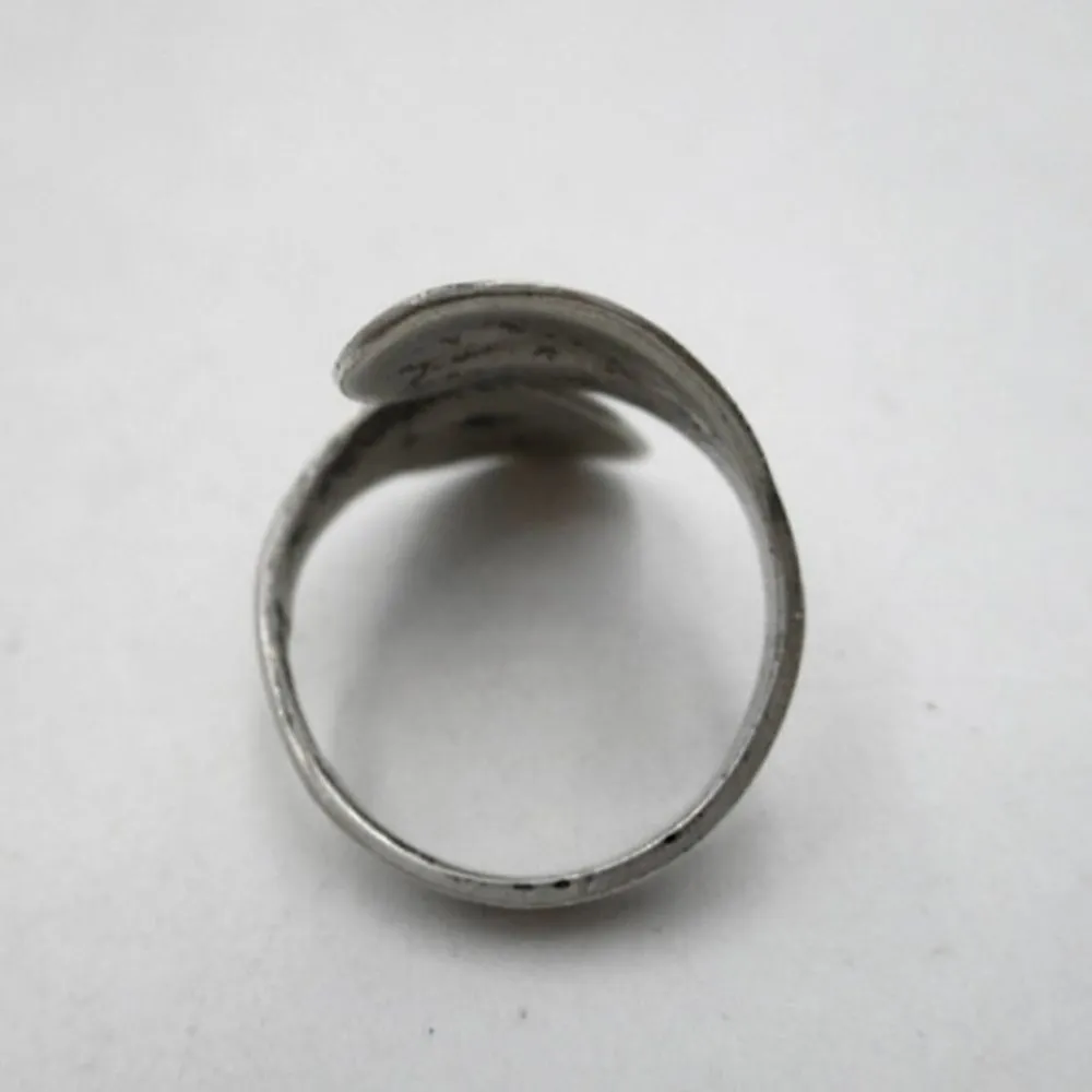 VINTAGE Abalone Sterling Silver Bypass Ring 8-1/2 - Image 3