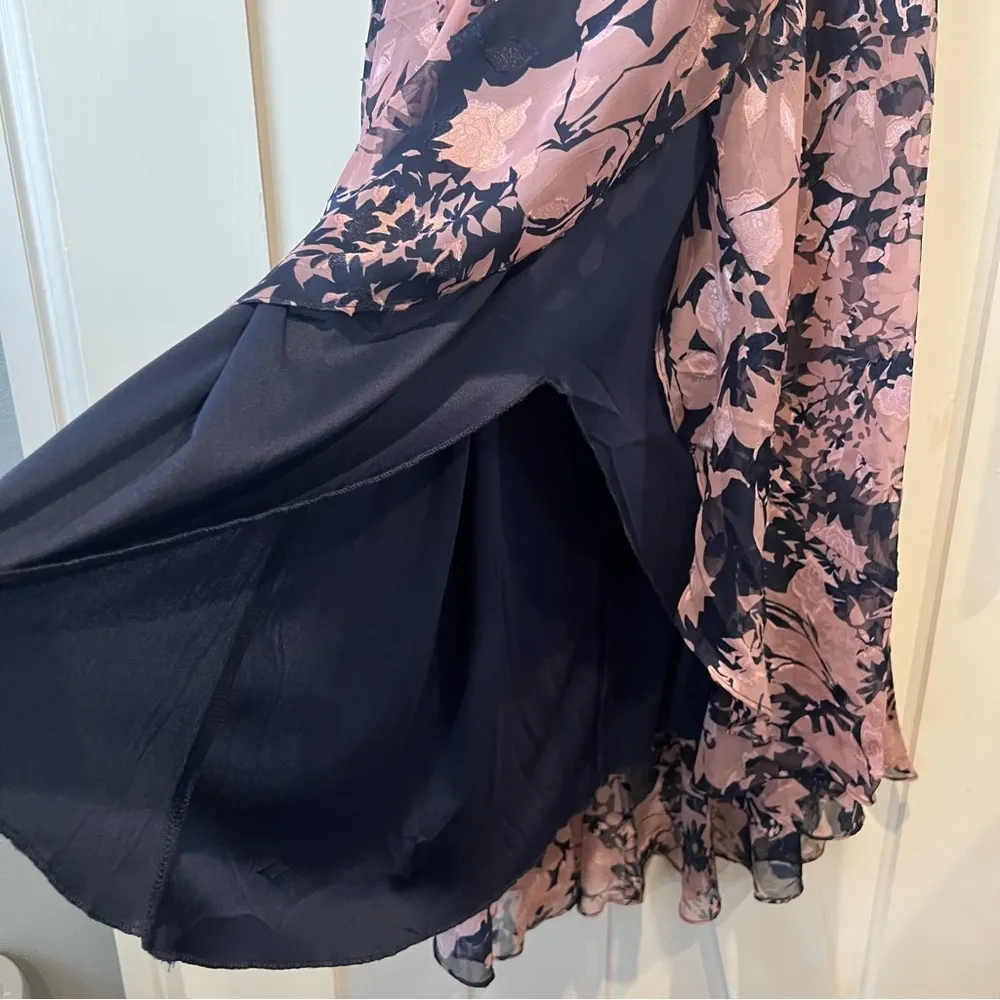 David's Bridal Metallic Floral A-line Tank Dress Gown Maxi Size 18 Easter - Image 5