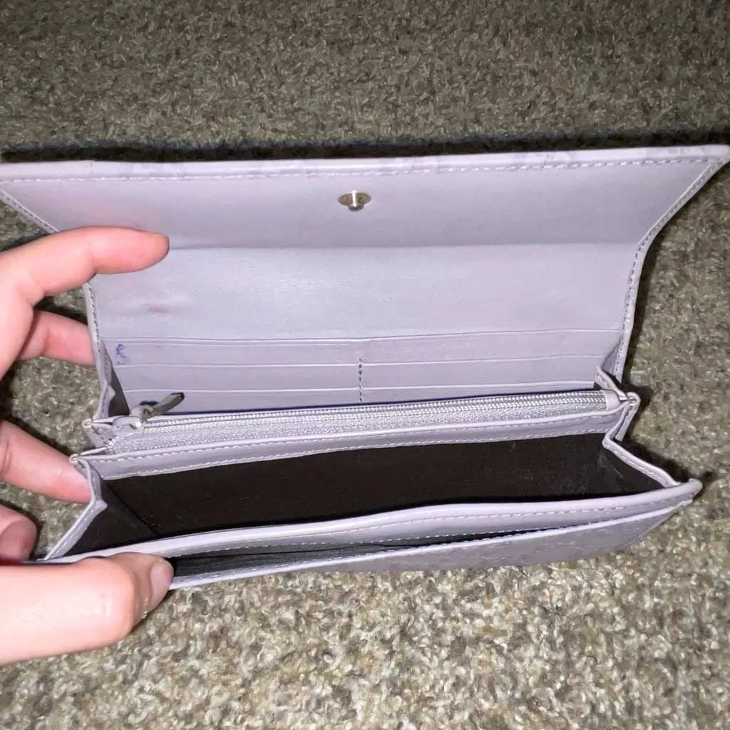 Rare Guccisima lavender leather heart charm long wallet - Image 7