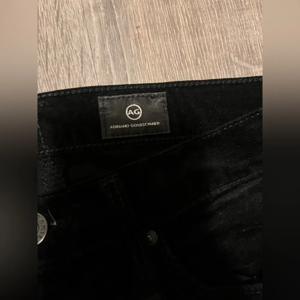 Adriano Goldschmied The Legging Super Skinny Black Velour Velvet Size 24 - Image 7