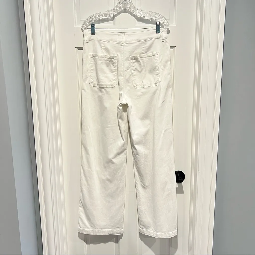 Kut From The Kloth Miller Trouser Wide Leg White Pants Size 10 Evereve - Image 5