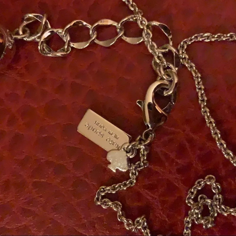 Kate Spade Silver Hole Punch Out Long Necklace - Image 6