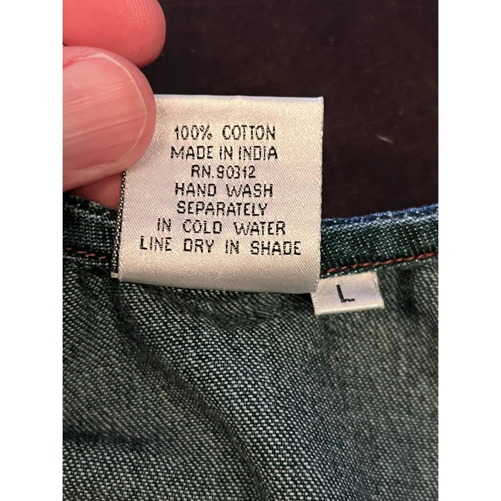 Parsley & Sage Dress Womens Large Blue Denim Beaded Hem Tank Maxi Sleeveless - Image 10