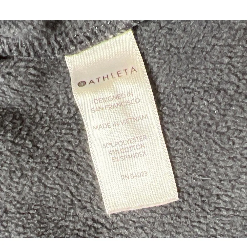 Athleta Charcoal Gray Stronger Longer Drawstring Jacket Hoodie Sz S - Image 9