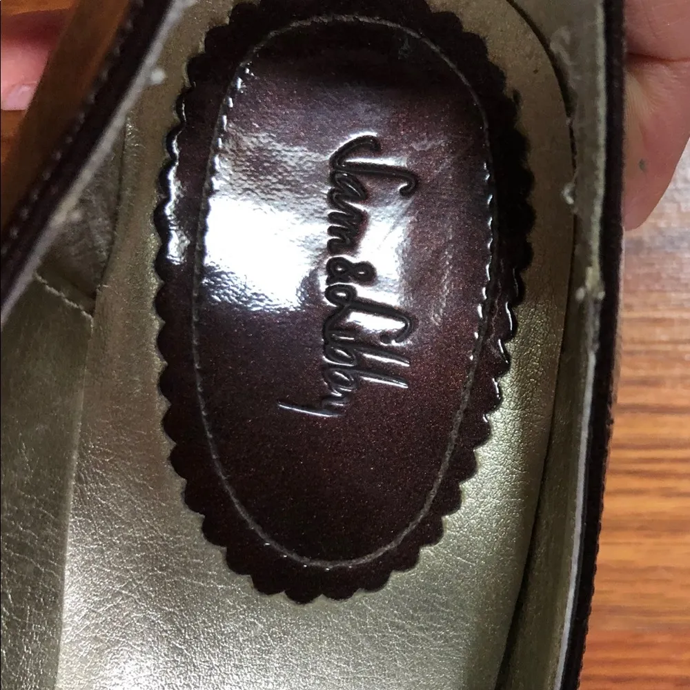 SAM & LIBBY Shiny Brown Heels S 9.5 - Image 7