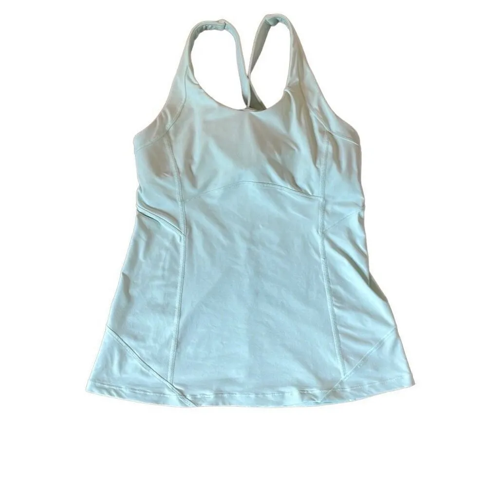 Lululemon power up cross back tank aqua size 8 - Image 9