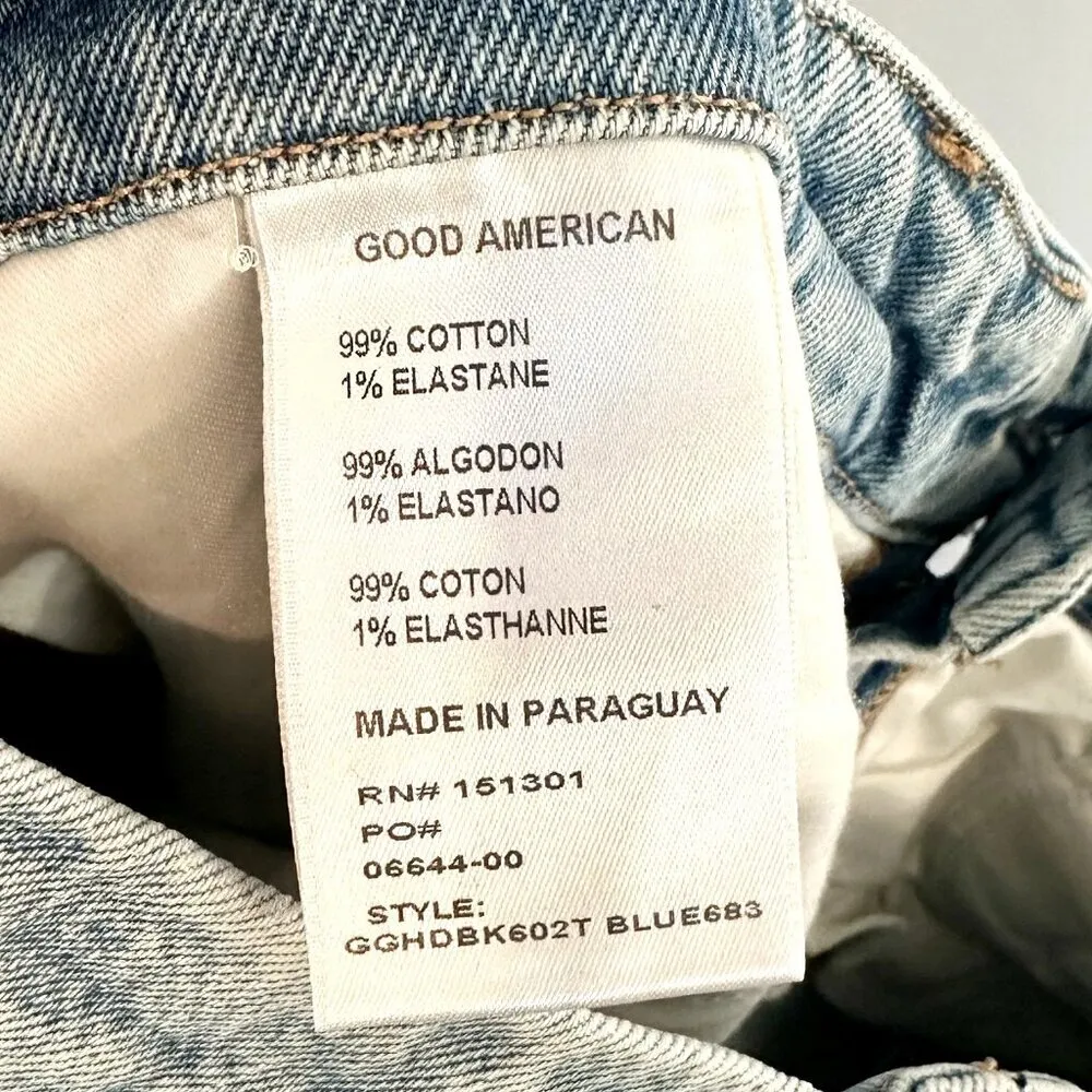 NWT Good American Good Girlfriend High Light Wash Blue Jeans - Size 12 / 31 - Image 5