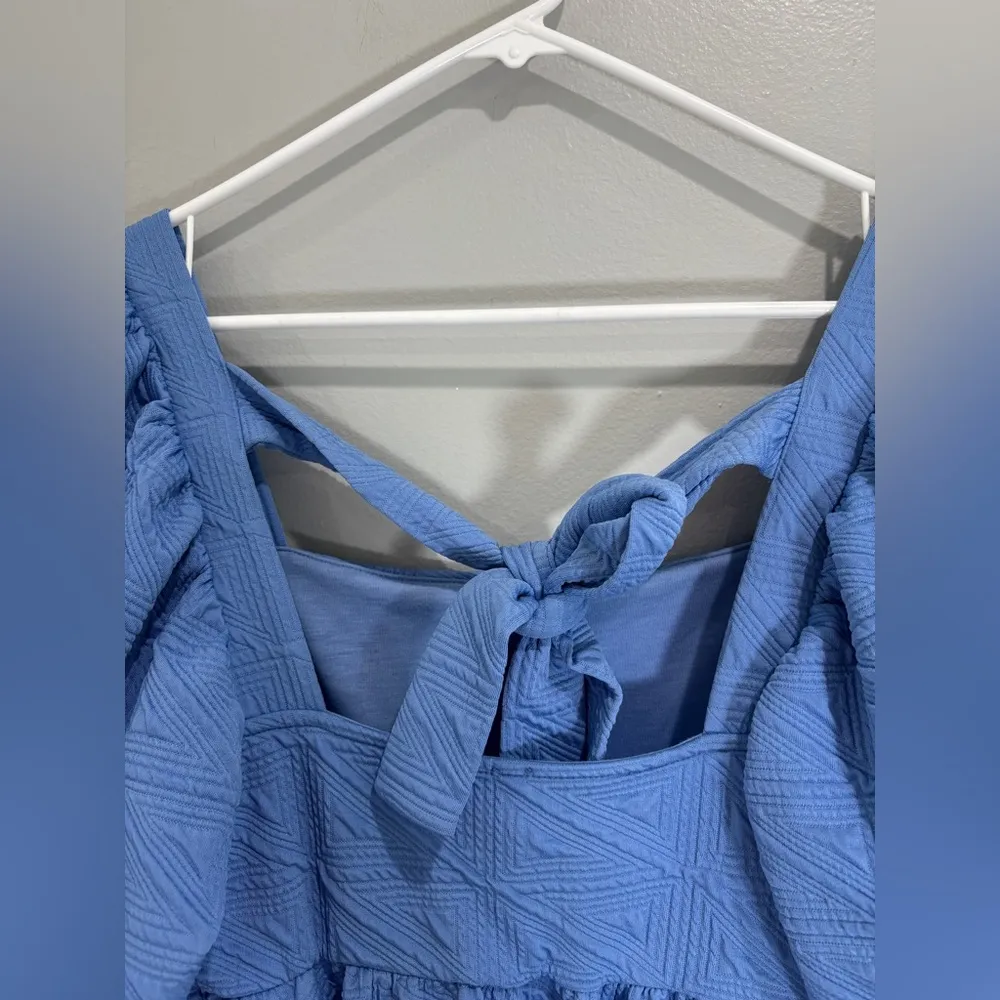 Free People Blue Violet Mini Dress size M sundress sun dress summer beachy - Image 8