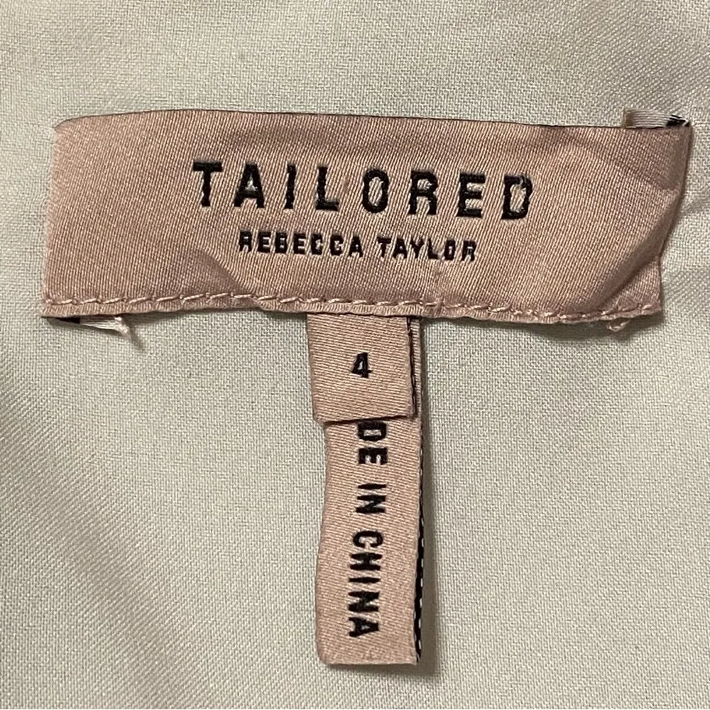 Rebecca Taylor Tailored Linen Ruffle Sleeve Shift Dress Light Blue Size 4 - Image 6