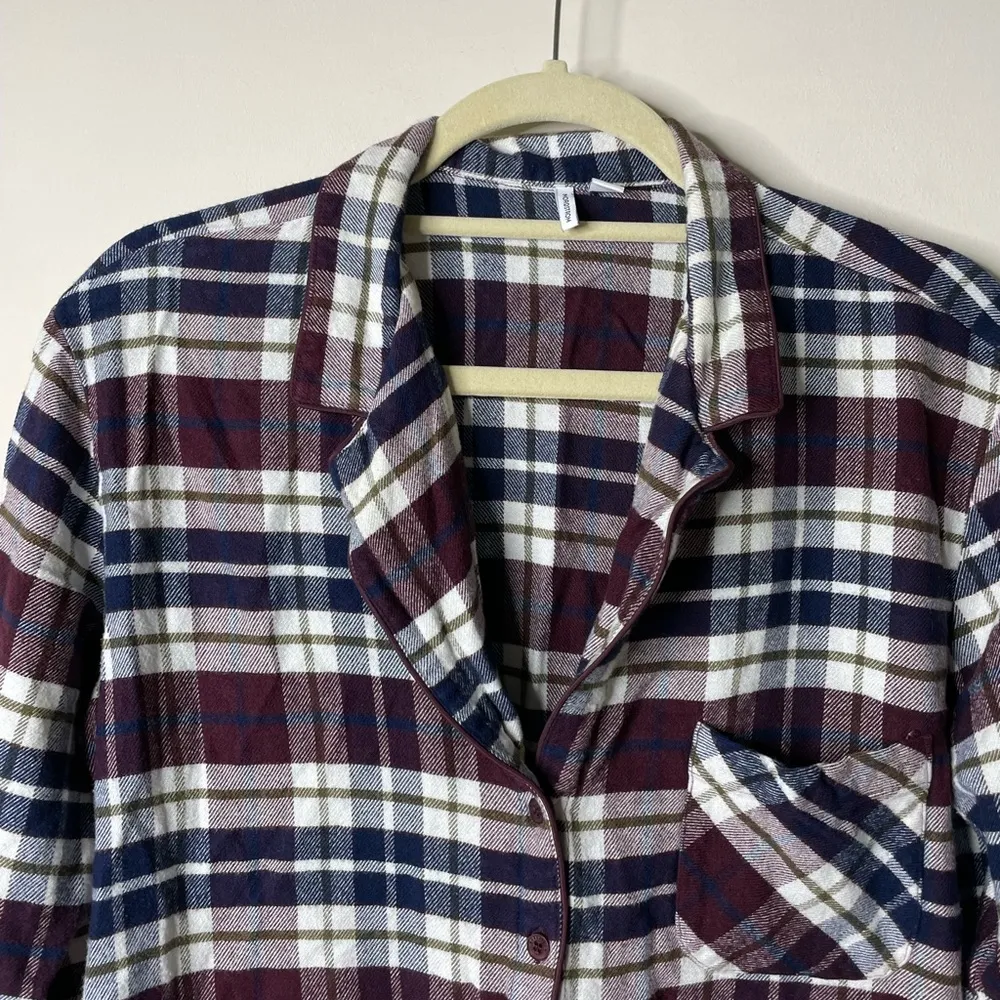 Nordstrom Plaid Multicolor PJ Top Large - Image 2