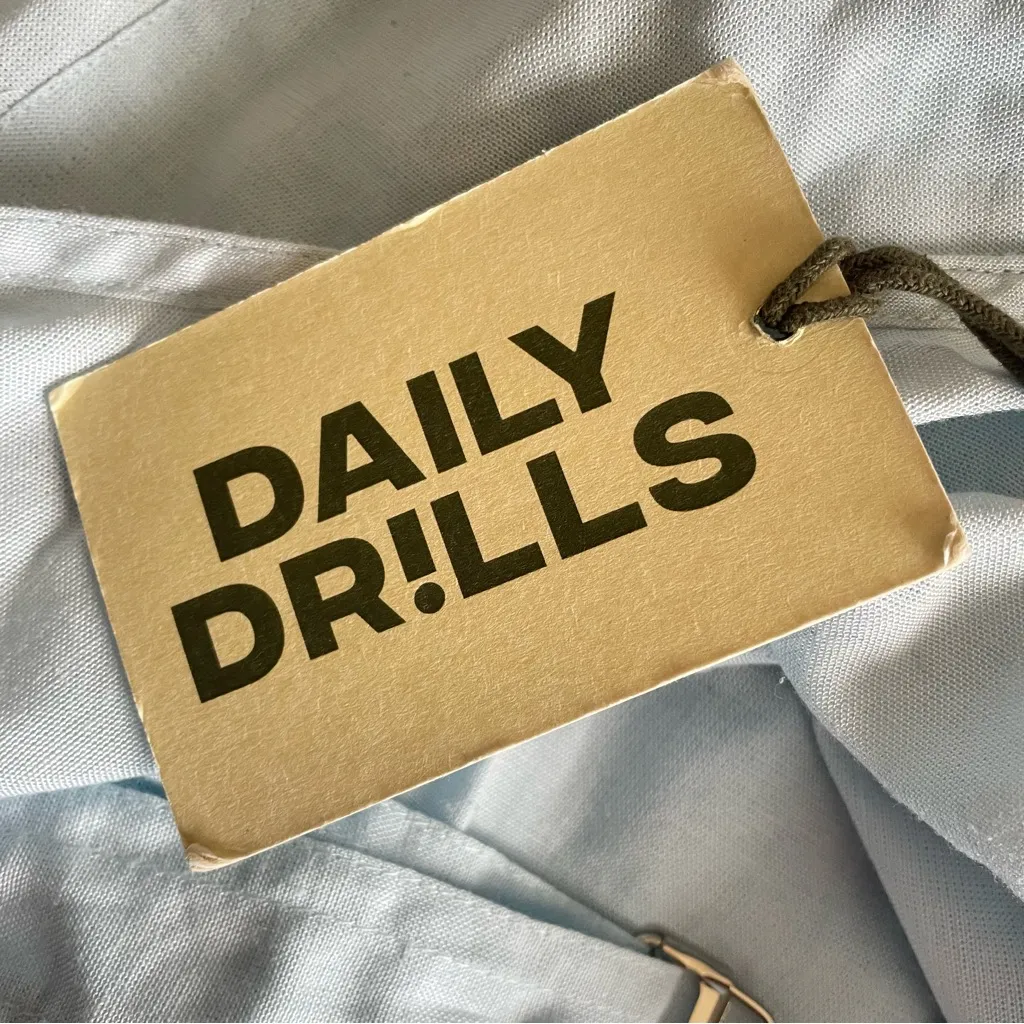 Daily Drills Linen Overalls in Light Blue Size XS/S - Image 5