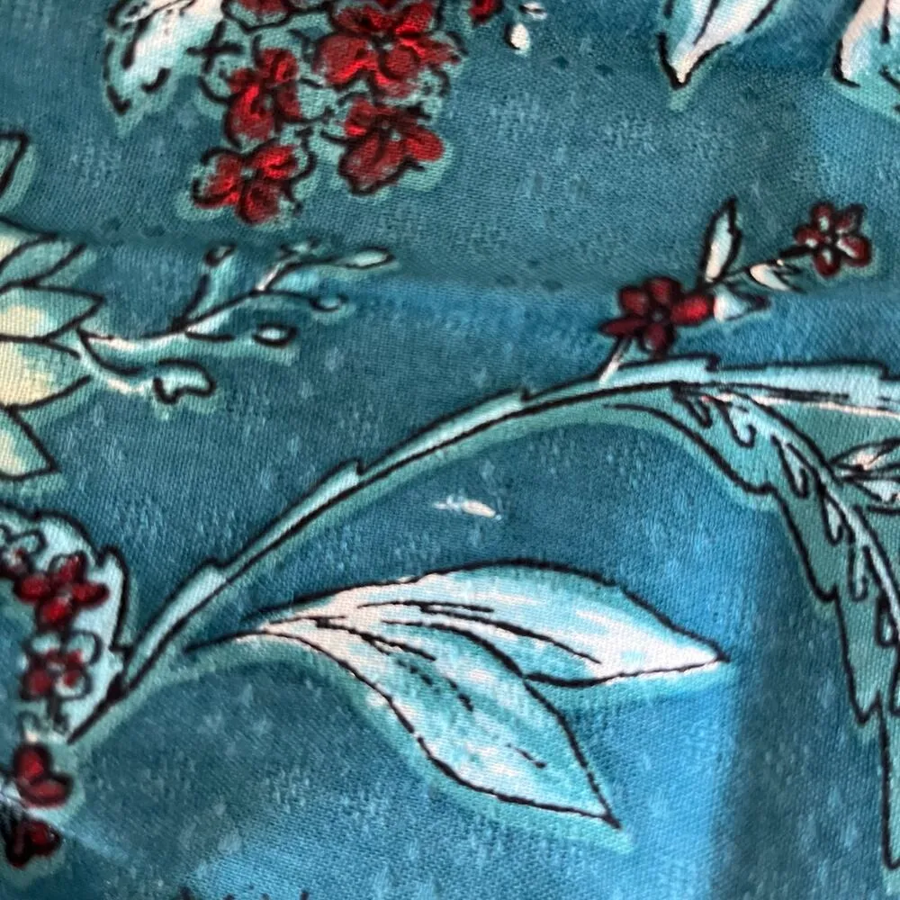 Band Of The Free Deep Teal Floral Celene Layered Smocked Midi Skirt Medium NWT - Image 14