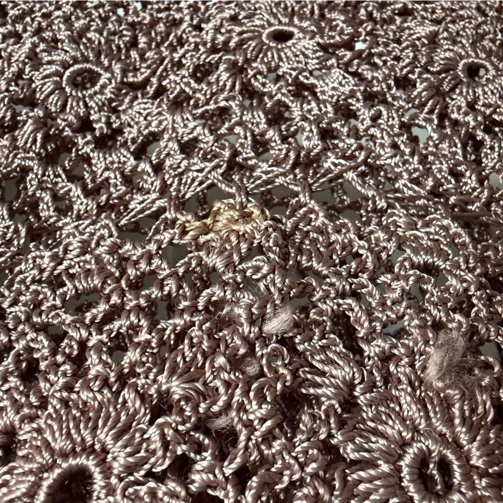 Boston Proper Brown Bell Sleeve Ruffled Crochet‎ Tiered Sweater Top XS/S - Image 5