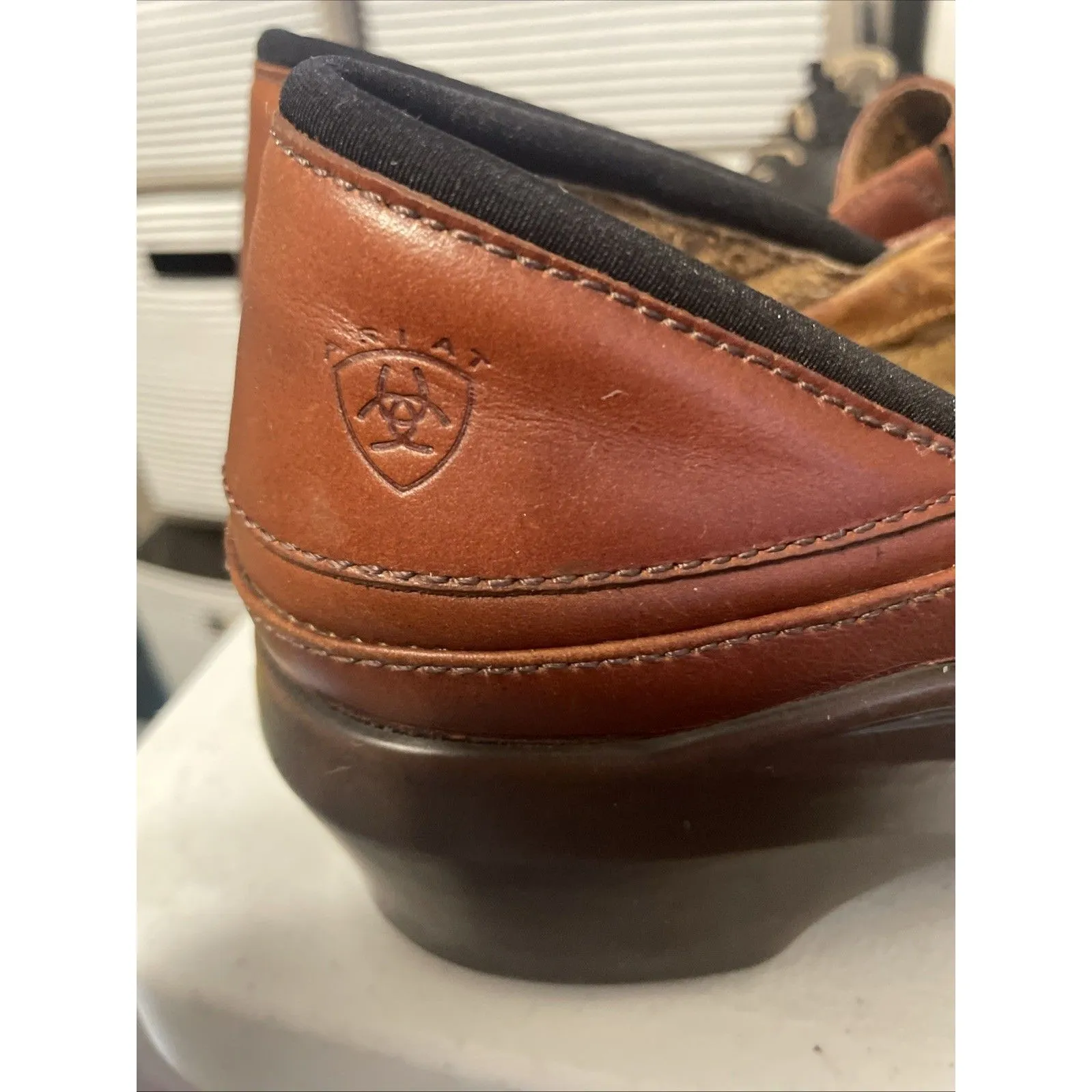 Ariat leather slip on Clogs Shoes  Women’s Sz 10 #93907 - Image 8