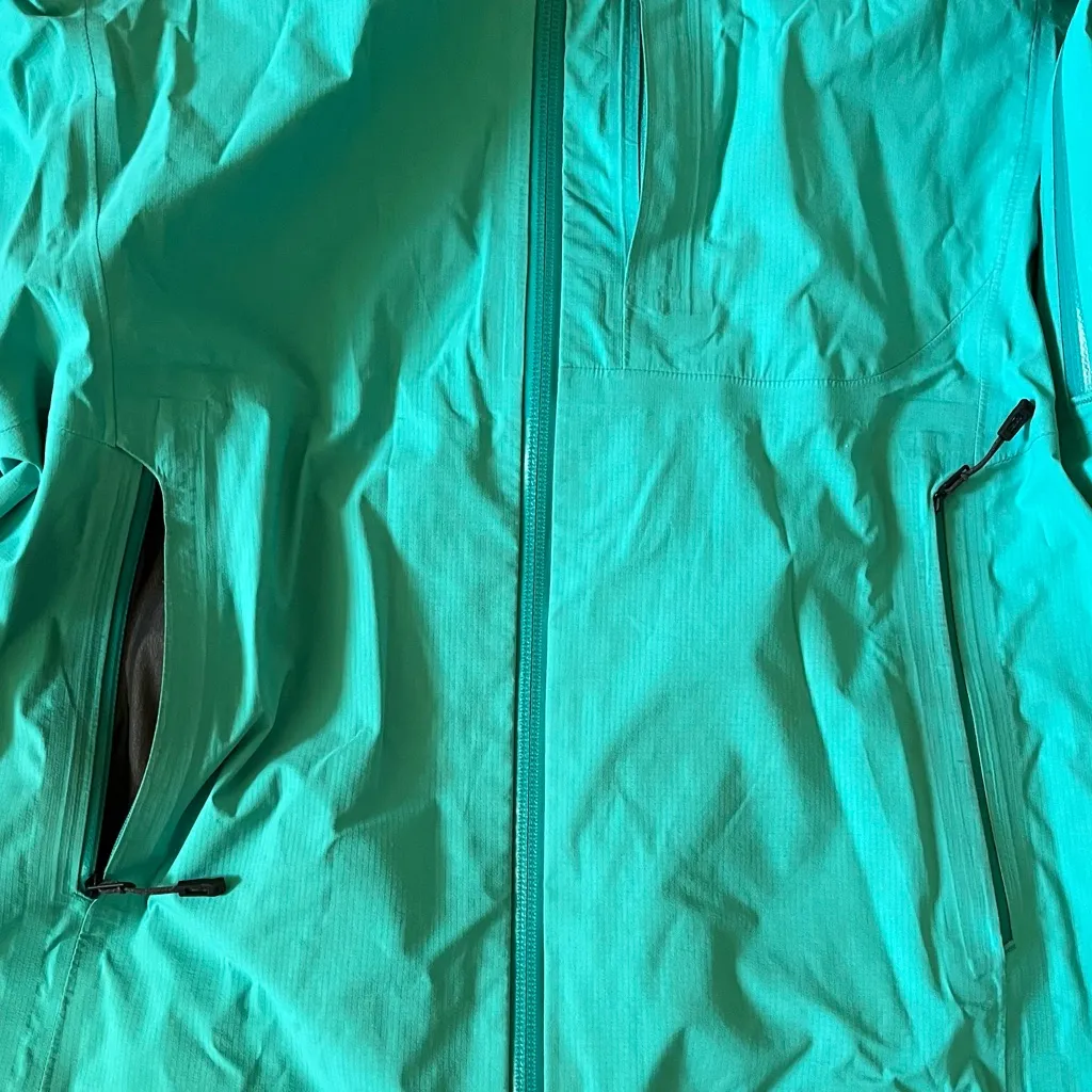 Black Diamond Highline Stretch Shell breathable rain jacket in turquoise Blue - Image 4