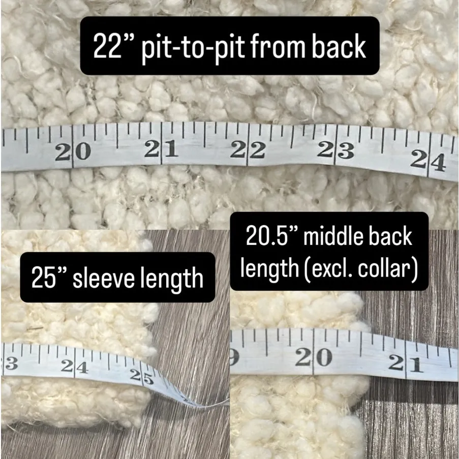 Anthropologie Sleeping on Snow Ivory Boucle Open Cloud Cardigan Cozycore Soft XS - Image 8