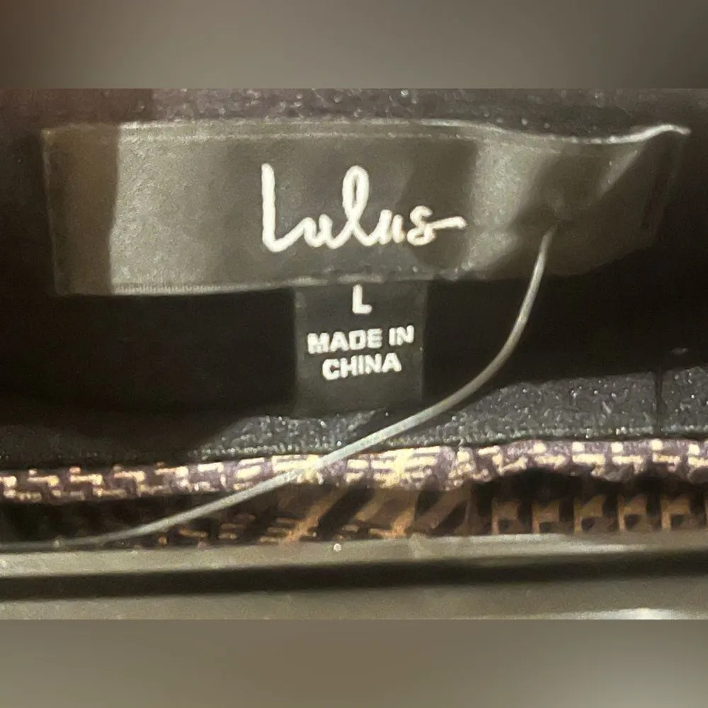 Plaid to Happen Beige Plaid High Waisted Legging Pants Size L - Image 5