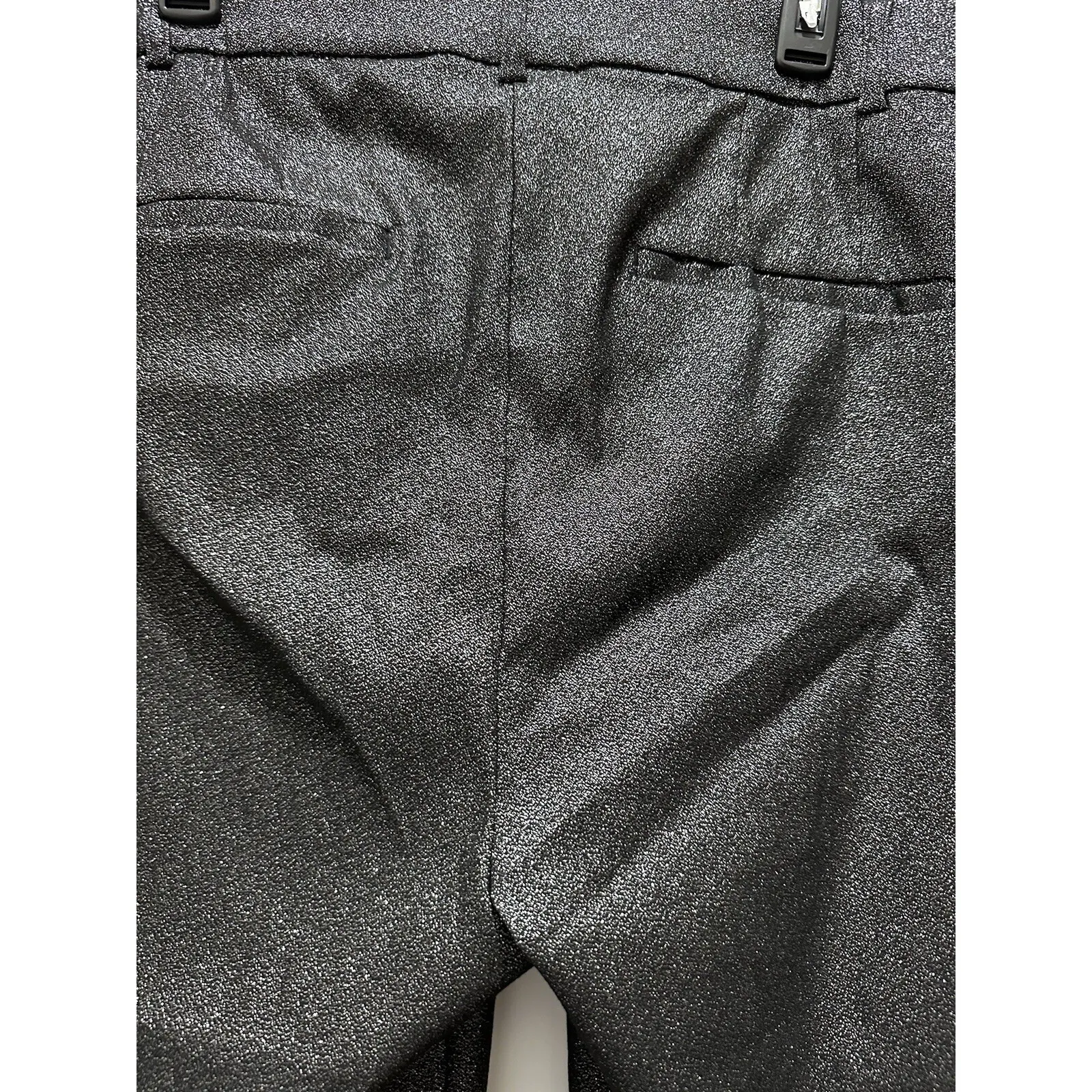 Lane Bryant‎ Allie Stretch Skinny Ankle Black Pant 26 Metallic Silver Sparkle - Image 5