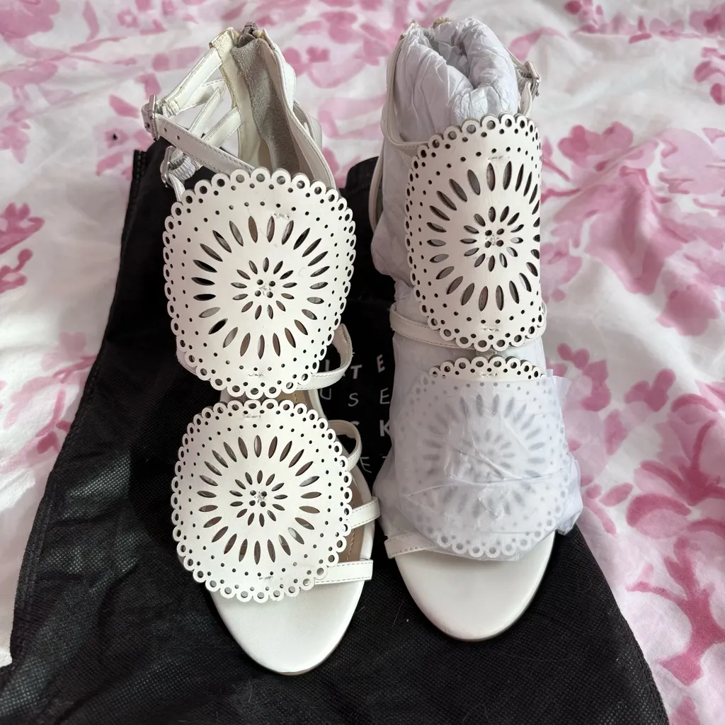 White House Black Market Sarai mandala strappy heeled sandals - Image 2