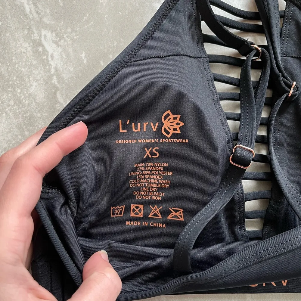 [L’urv] A Thousand Stars Bra/ Swim Top Black Size XS - Image 7
