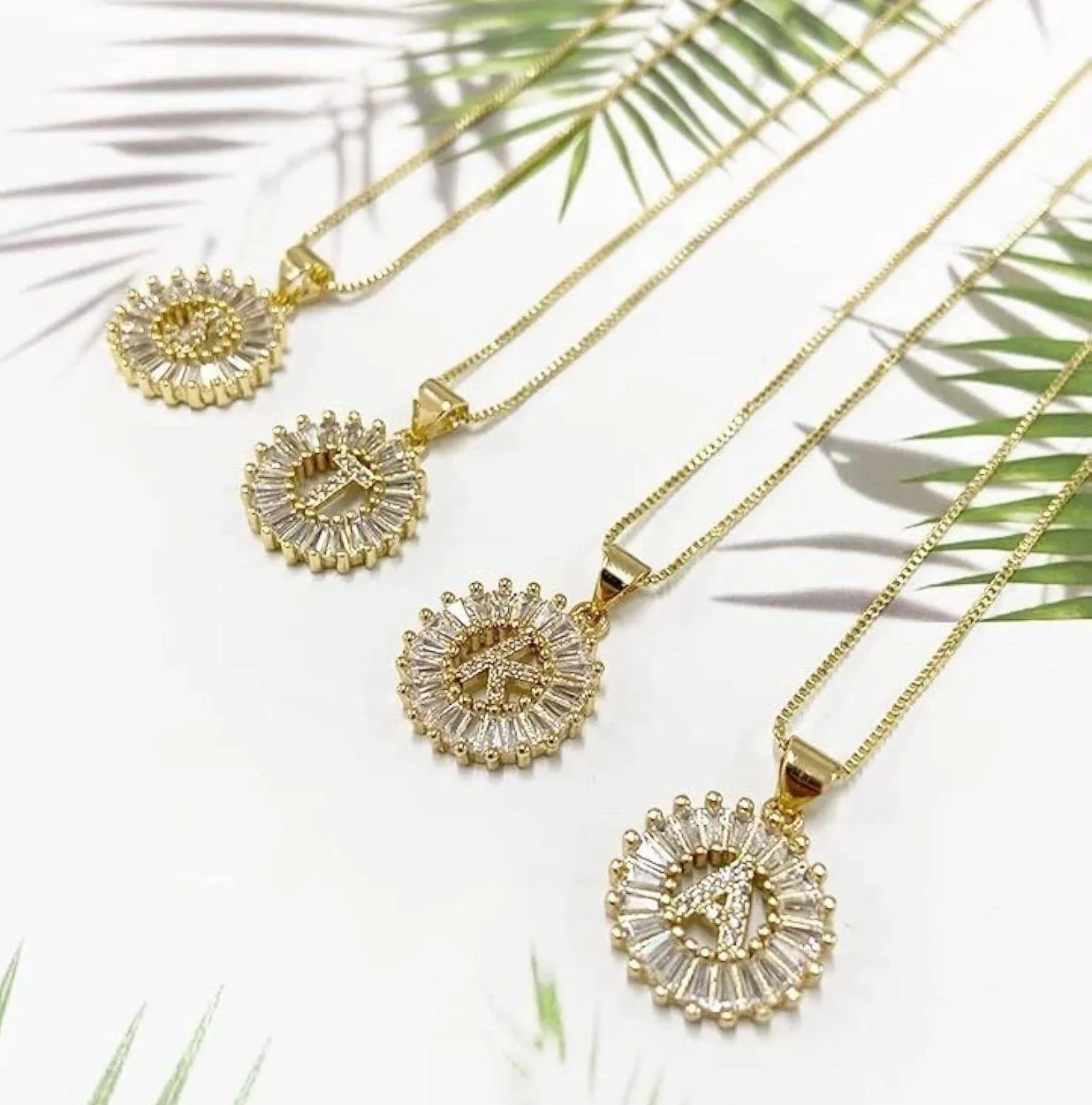 NWT Letter H - Mini Pave Alphabet Pendant Gold Necklace - Image 3