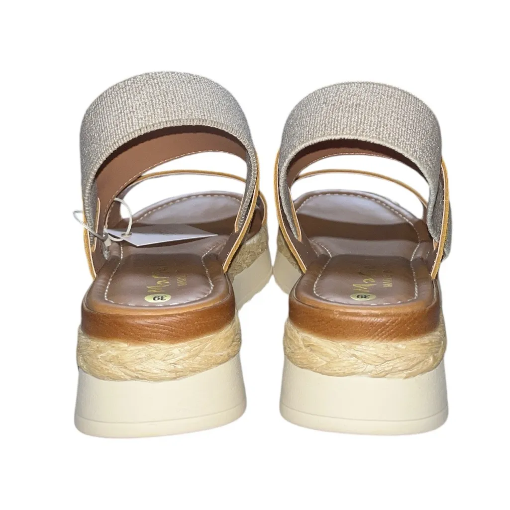 Mariella Made In Italy Suede Sandals Size 8.5 Yellow - Image 2