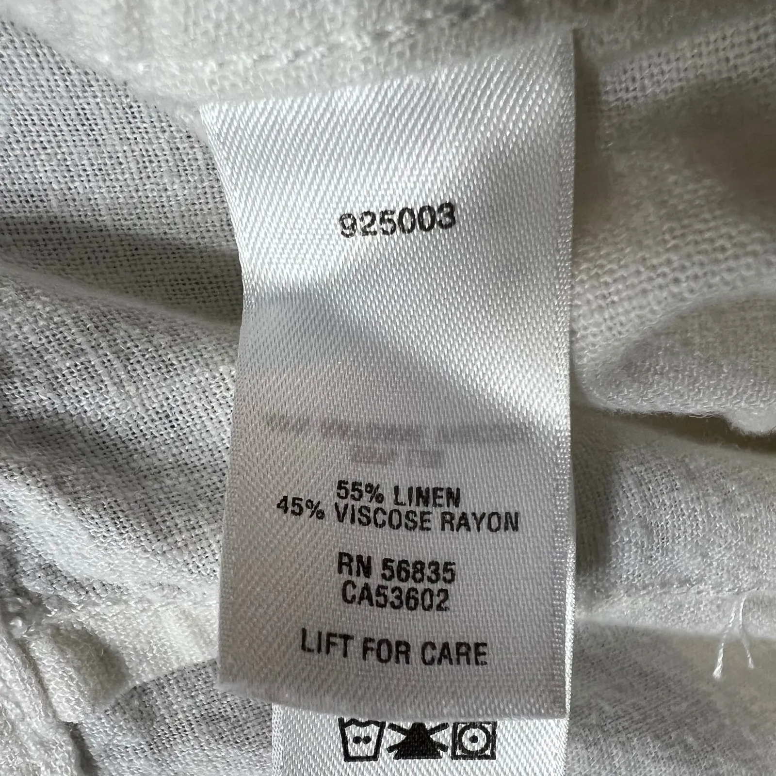 Cabela's Linen Blend Capri Pants Size 10 Drawstring Waist White Loose Wide Leg - Image 8