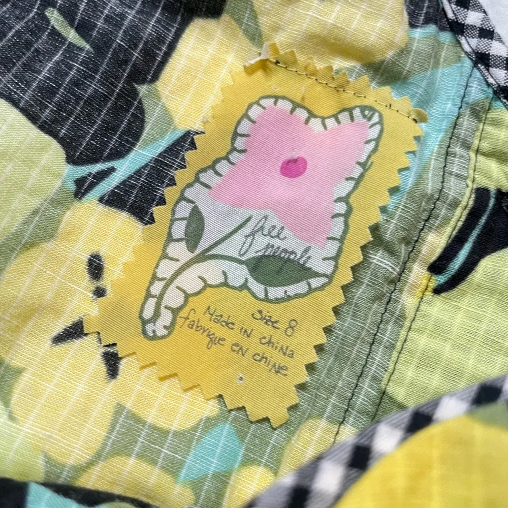 FREE PEOPLE Patchwork Floral Milkmaid Tank Blouse Women’s Size Medium - Image 7